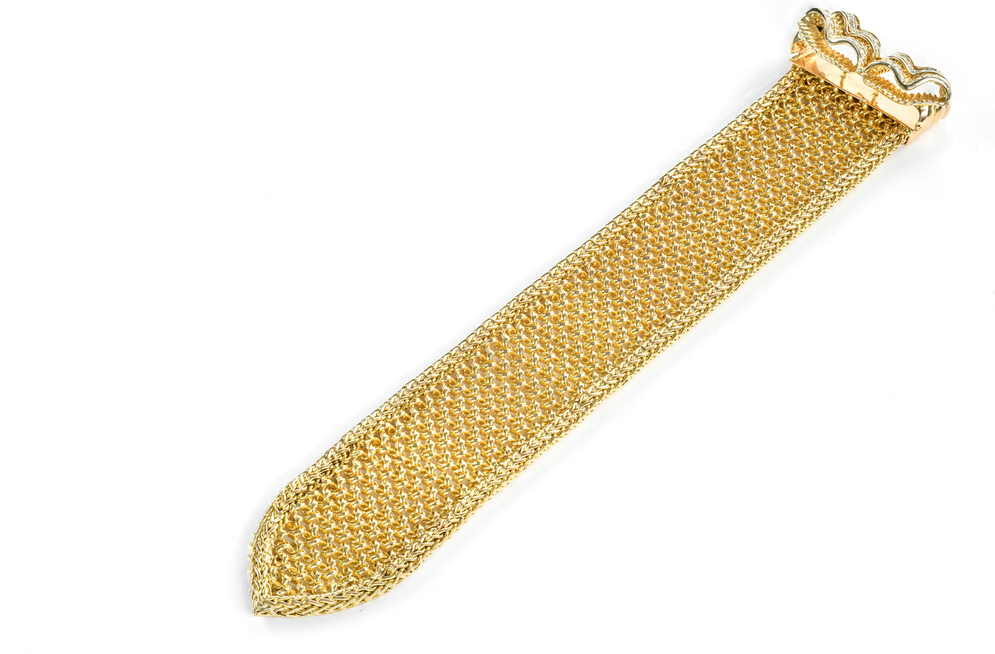 18K Yellow Gold Mesh Belt Bracelet