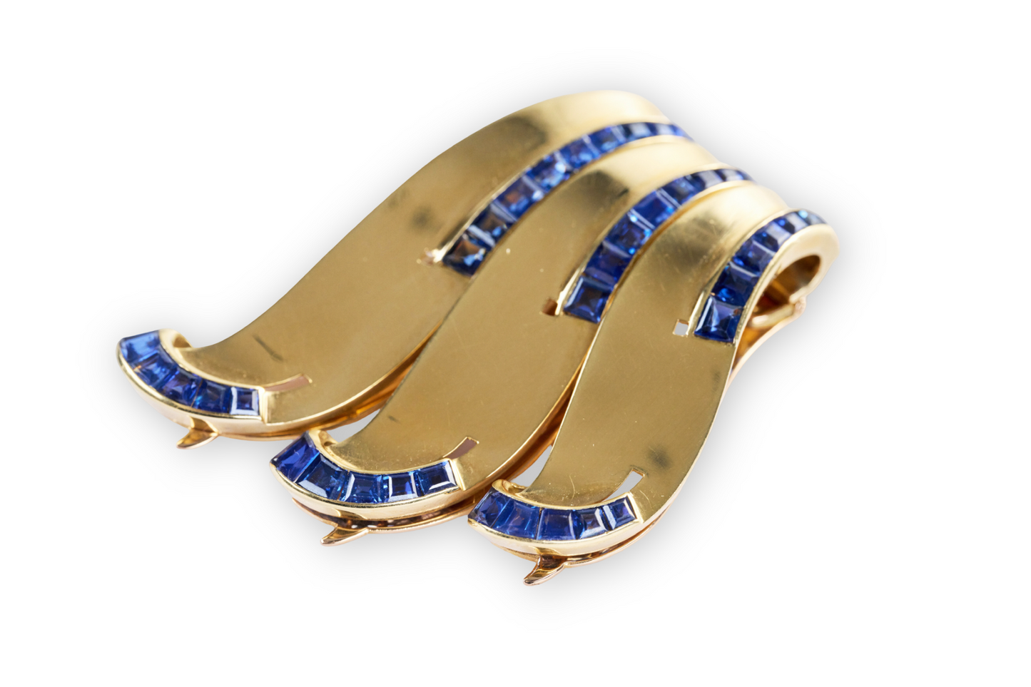 Van Cleef & Arpels 18K Gold and Sapphire Brooch
