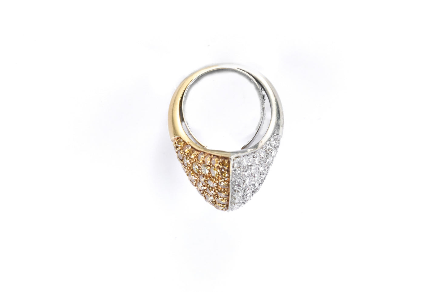 Lozenge Shape 18K Diamond Ring