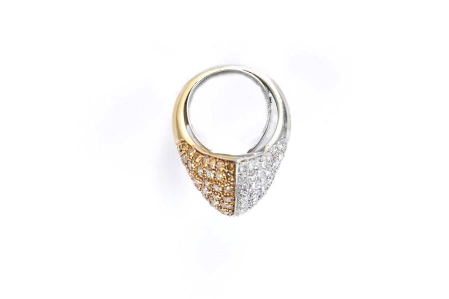 Lozenge Shape 18K Diamond Ring