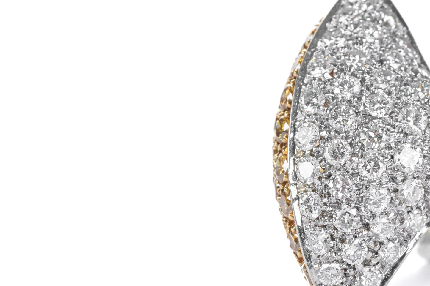 Lozenge Shape 18K Diamond Ring