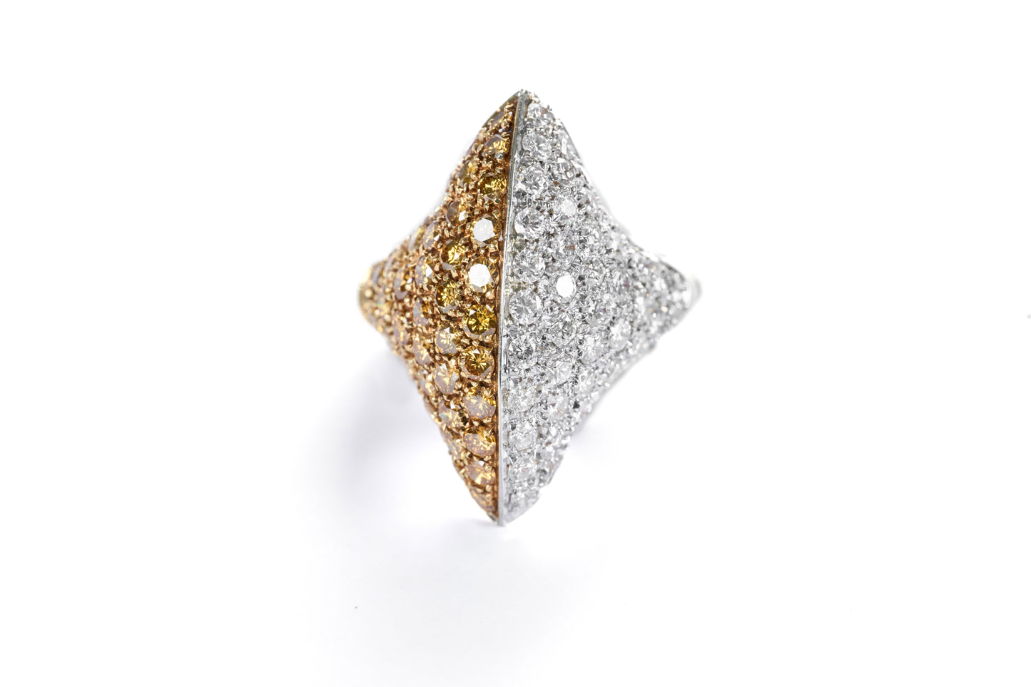 Lozenge Shape 18K Diamond Ring