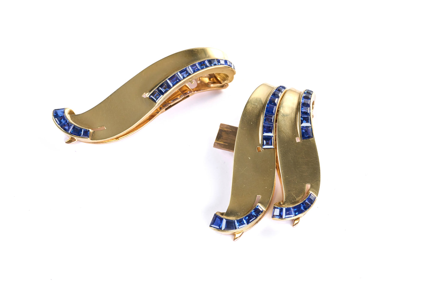 Van Cleef & Arpels 18K Gold and Sapphire Brooch