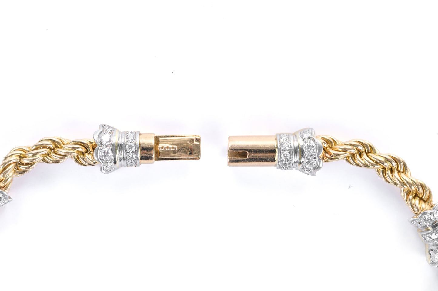 Diamonds Yellow Gold Rope Necklace