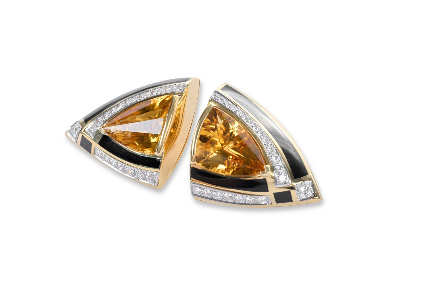 Multi Gemstone Yellow Gold Earrings