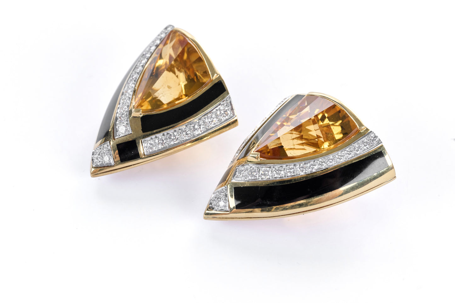 Multi Gemstone Yellow Gold Earrings