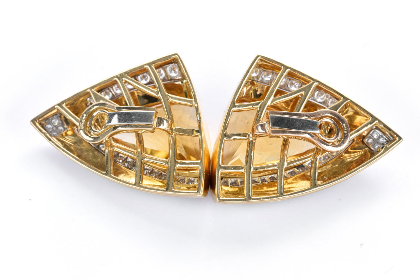 Multi Gemstone Yellow Gold Earrings