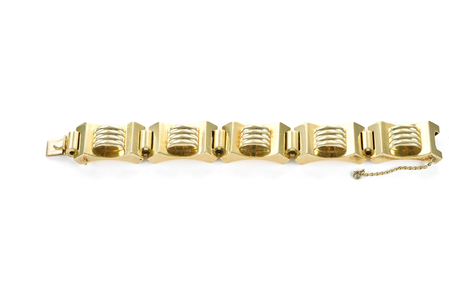 Retro Yellow Gold Tank Bracelet