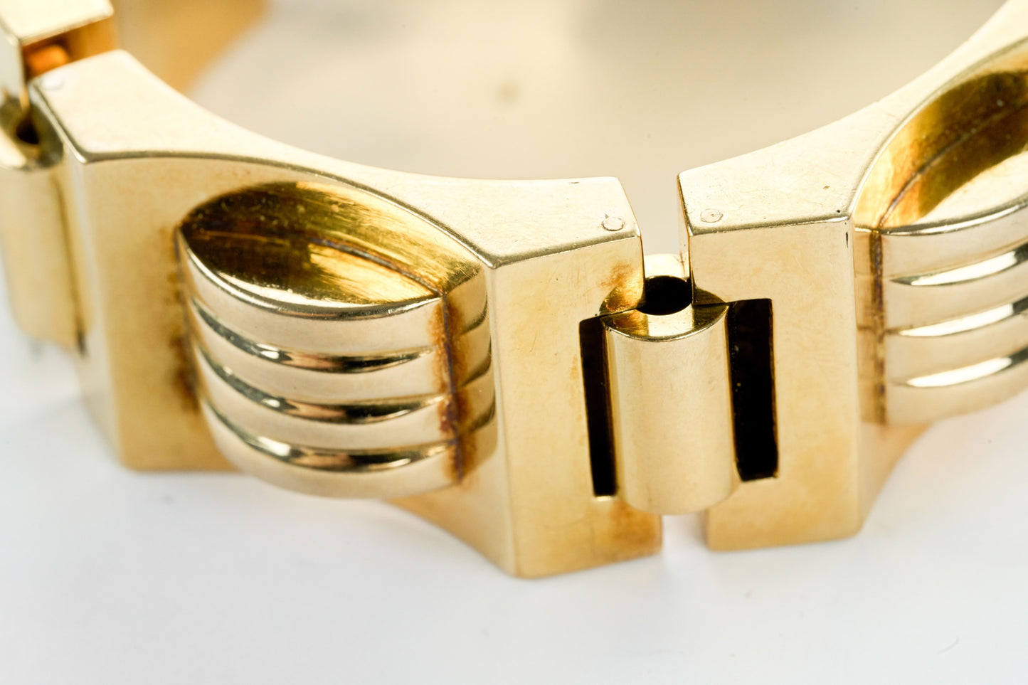Retro Yellow Gold Tank Bracelet