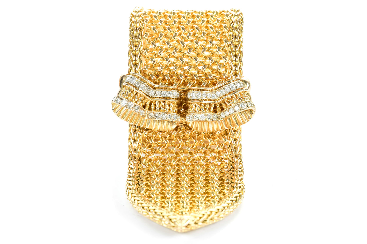 18K Yellow Gold Mesh Belt Bracelet