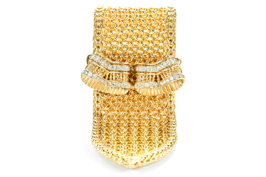 18K Yellow Gold Mesh Belt Bracelet
