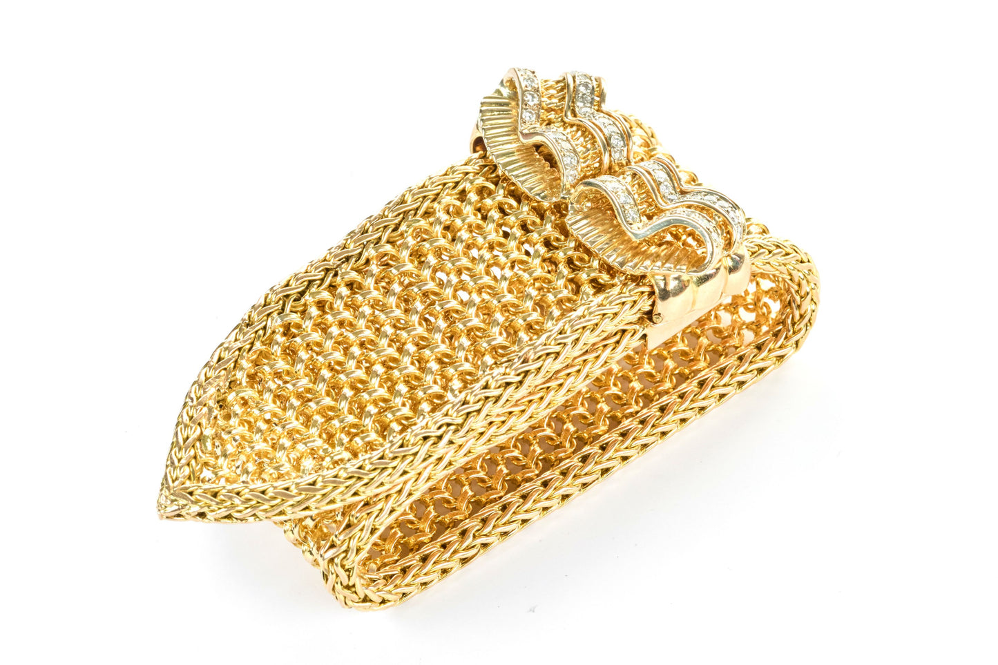 18K Yellow Gold Mesh Belt Bracelet