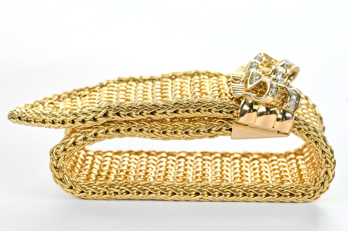18K Yellow Gold Mesh Belt Bracelet