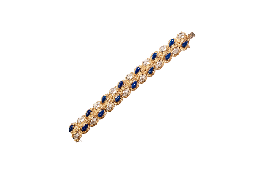 Lapis Lazuli and Diamond Bracelet