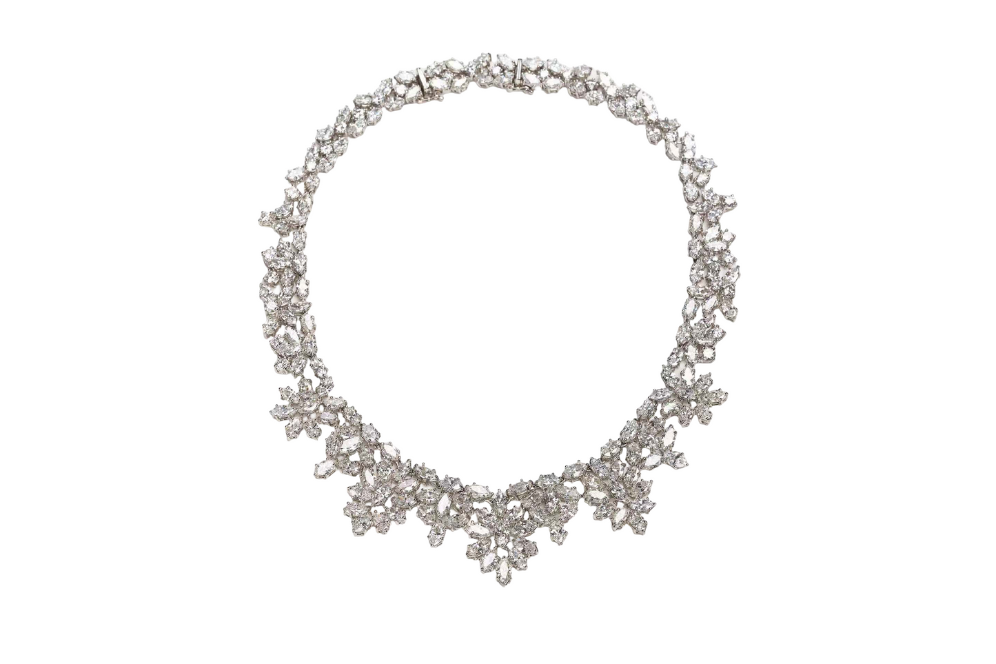 Marquise-cut Diamond and Platinum Necklace