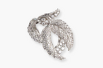 1960s Diamond and Platinum Leaf Brooch