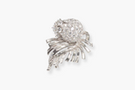 Diamond and Platinum Flower Brooch, 1960s
