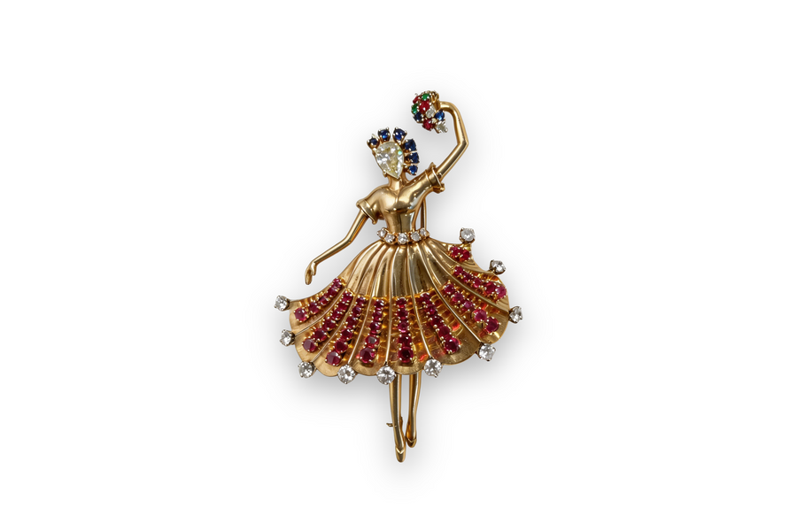 1940s Ballerina Brooch