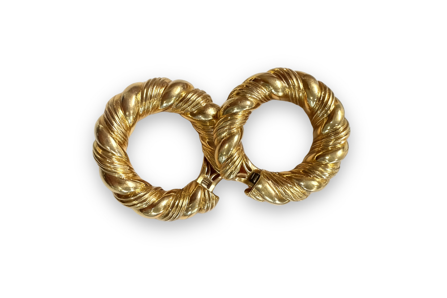 Van Cleef & Arpels 18k Yellow Gold Hoop Earrings